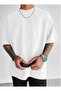 Men's Printed Crew Neck Oversize Tshirt - 2