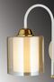 White Cane Double Glass Downward Facing Modern Sconce - 4