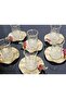 6-Piece Genuine GOLDEN SUMMER CHERRY DUMPED METAL PLATE TEA SET - 5