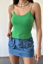 Green Cotton Women's Blouse - Rubber Strap 10531 - 2