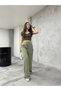 Women's Linen Waist Elastic Lined Wide Cut Pants - 6