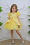 Balon Kol Mini Two Layer Look Tulle Girls' Evening Dress