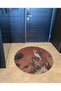 Mira Round Stork Detailed Decorative Carpet Mirayuvarlak5338 - 2