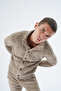 Men's Mink Stand Collar Buttoned Wool Knitted Cardigan with Braided Pockets Trist-5326 - 3