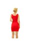 Red Strap Ribbed Stretch Mini Short Knitted Dress Dress - 2