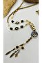 Handmade Mountain Stone Tibetan Agate Unisex Long Necklace