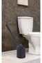 Silicone WC Toilet Bath Brush Toilet Bowl Brush Black Oval