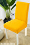 Chair Cover Mustard Color Lycra Washable 1 Piece