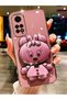 Lilac Minnie Stand Edge Gold Detailed Luxury Silicone Case for Xiaomi Redmi Note 12 Pro 4g
