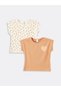 LCW Baby - Printed Crew Neck T-Shirt for Baby Girl Set of 2