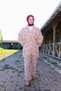 Terracotta Color Ethnic Patterned Şile Fabric Kimono and Trousers Set - 5