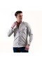 Beige Cream Gradient Natural Linen Double Pocket Flap Slim Fit Western Shirt - 3