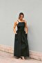 Black Linen Free Size Venus Dress - 3