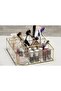Nine Box Gold Organizer Makeup Material Glass Box - 2