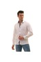 White Oxford Collar and Slim Fit Shirt with Polka Dots on the Cuff - 2