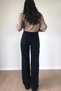 Pepe Girl's Black Lycra Super High Waist Loose Leg Jeans - 4