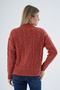 Women's Tile Oversize V-Neck Hair Braided Openwork Buttoned Wool Blend Knitwear Knitted Long Cardigan - 3