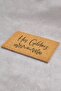 Welcome Written Elegant Floral Designed Exterior Door Mat Bristle Mat Koko Mat Entrance Mat