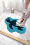 Turtle curly bath mat 40x60 cm blue