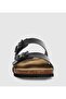 Black Multicolor Women's Flat Sandals Sandals - 5
