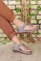 Gj Lady - Comfortable Sole and Stone Detailed Women's Sandals - 4