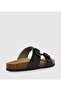 Black Multicolor Women's Flat Sandals Sandals - 2