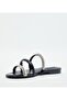 Black Women's Flat Sandals Sandals - 2