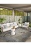 Mira Beige White Floral Branches and Bird Detailed Modern Decorative Carpet Mira5507 - 2