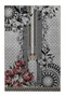 Mira Black Gray Tones Modern Decorative Carpet with Flower Detail Mira5509 - 4