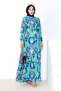 Belsin Woven Viscose Dress 1041 - Blue