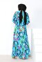 Belsin Woven Viscose Dress 1041 - Blue - 4