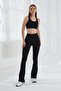 Women's High Waist Ribbed Spanish Leg Leggings 0576 - 4