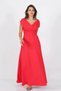 Women's Shoulder Detailed Boat Neck Long Evening Dress Nb8076 - 2