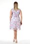 V-Neck Sleeveless Thick Strap Comfortable Comfort Model Large Size Women's Lace Dress Pink - 6