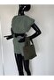 Linen Suit with Shorts Button and Pocket Detail - 3