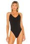 Women's Black Strappy Silk Jersey Bodysuit