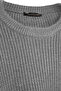 Gray Plus Size Oversize Fit Wide Fit Crew Neck Basic Knitwear Sweater Tmnaw24An00001 - 4