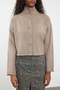 Mink Wide Fit Crop Soft Textured Wide Fit Knitwear Cardigan Twoaw25Hi00176 - 3