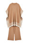 Stone Color-Blocked Knitwear Poncho Pants Bottom-Top Suit Tctaw25Us00018 - 6