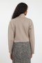 Mink Wide Fit Crop Soft Textured Wide Fit Knitwear Cardigan Twoaw25Hi00176 - 5