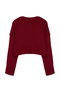 Bordo Süper Crop Basic Triko Kazak TWOAW24KZ00275 - 6