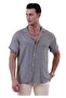 Black and White Houndstooth Plaid Viscose Hawaiian Relaxed Fit Short Sleeve Summer Shirt - 2