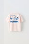 The Champ Peanuts Records Printed Pink Boy's T-Shirt