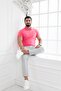 Zippered Polo Collar 100% Cotton Regular Fit T-Shirt