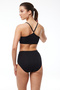 Women's Black 6 Pack 100% Cotton High Waist Bato Panties 156-E - 3