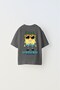 Spongebob Printed Smoked Kids T-Shirt