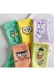 Unisex Colorful Fun Character Patterned College Socks Set 5 Pairs - 3