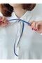 Shirt Neck Accessory Elastic Ribbon Women's Indigo - 4