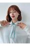 Shirt Hair Neck Accessory Elastic Ribbon Women's Blue - 2