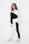 Girl's 100% Cotton Garnished Hooded Long Sleeve Bottom & Top Tracksuit Set - 2